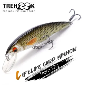 Minnow Lures | Lifelike Carp Floating Wobbler | Pike Artificial Bait