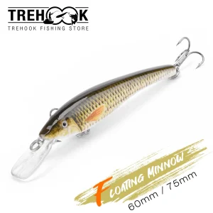 3g/6g Black Minnow Lures | Floating Wobbler Hard Bait for Pike & Trout
