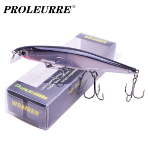 Sinking Minnow Fishing Lures | Plastic Artificial Wobblers with Hook for Bass, Pike, Carp