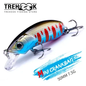 kf-S0d0d7429063c49469a8246a7a961c9afh-TREHOOK-Mini-Wobblers-Crankbait-Swim-Fishing-Lure-50mm-7-5g-Laser-Minnow-Artificial-Hard-Bait-Fake Minnow Lure | Big Crankbait for Bass & Pike