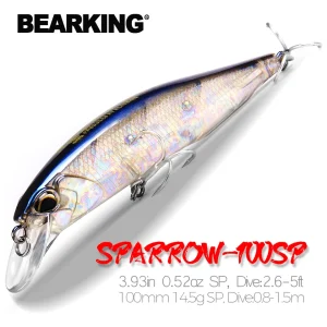 kf-S1107a6be66754da0a816d8246008b9d9U-Bearking-10cm-15g-hot-model-fishing-lures-hard-bait-14color-for-choose-minnow-quality-professional-minnow Hard Bait Fishing Lures | Professional Quality Minnow for 0.8 - 1.5m Depth