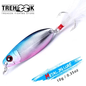 Sinking Metal Jig | Pike & Sea Bass Lure | Jigging Lure with Jig Head Hook