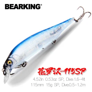kf-S270ce6371bcb47e091f07ce8d592292ds-BEARKING-115mm-15g-SP-Tungsten-weight-system-Top-fishing-lures-minnow-crank-wobbler-quality-fishing-tackle Minnow Crankbait Lures | Tungsten Weight System