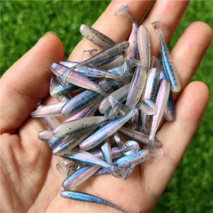 Micro Soft Fishing Lures Set | T - tail Worm Lures for Bass & Pike Fishing