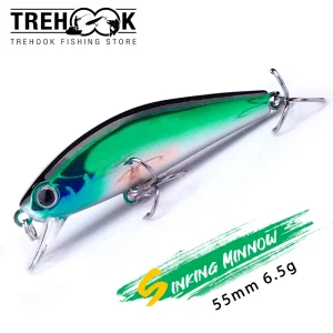 Minnow Wobbler Fishing Lure - Mini Sinking Jerkbait for Trout, Bass, Pike, Perch