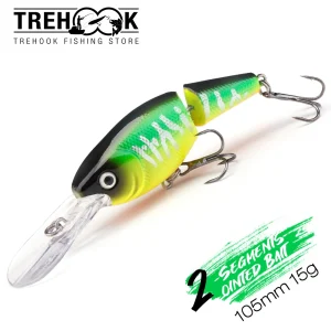 Minnow Lures | 2-Segment Jointed | Pike Floating Wobbler