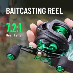 7.2:1 Gear Ratio Baitcasting Reel｜Max Drag 10kg｜Aluminum Spool for Freshwater Lure Fishing