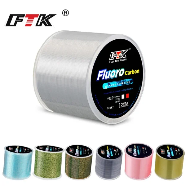 kf-Sb74cb31e7dbf4d26847cc1c2db8b5a3dd-FTK-120m-Fishing-Line-0-2mm-0-6mm-7-15LB-45LB-Fluorocarbon-Coating-Treatment-Process-Carbon Fluorocarbon Fishing Line|Nylon Coating for Smooth Casting