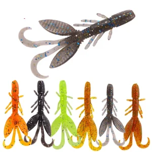 Soft Worm Fishing Lures 5.5cm｜Shrimp Scent Bait (6 Pcs)