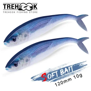 Lifelike Soft Fishing Lures - Silicone, for Saltwater Sea Fishing