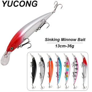 Sinking Minnow Bait | Hard Wobbler for Sea Fishing