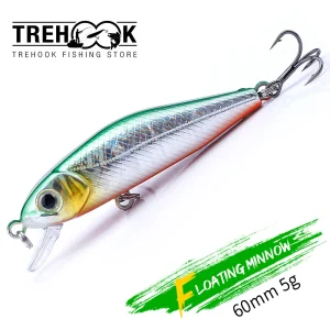 kf-Sfe5081216c3d4b4690b9f60d9daf7f61x-TREHOOK-Floating-Wobblers-For-Pike-Japan-60mm-5g-Holographic-Crank-Minnow-Lures-For-Fishing-Bass-Artificial Holographic Crankbait | Floating Minnow Lure for Pike & Bass